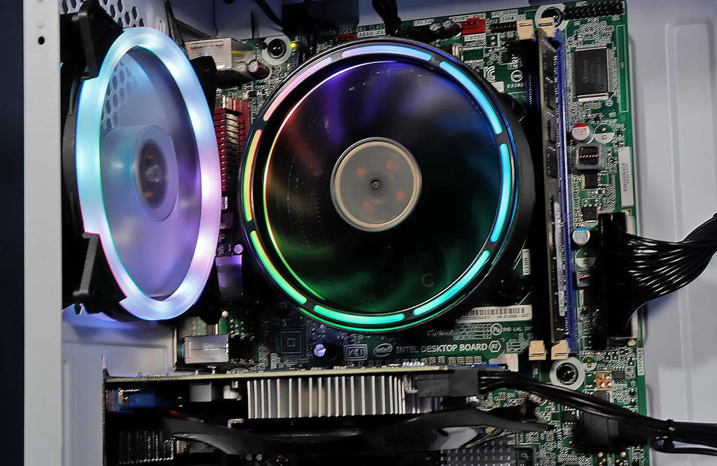 Gaming PC Desktop Computer - Intel Core i5, GTX 650, 8GB RAM, 1TB HDD, WiFi, RGB Lighting, Windows 10 Pro, White V6755