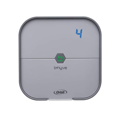 4-Zone Smart Sprinkler Controller, Gray E7109