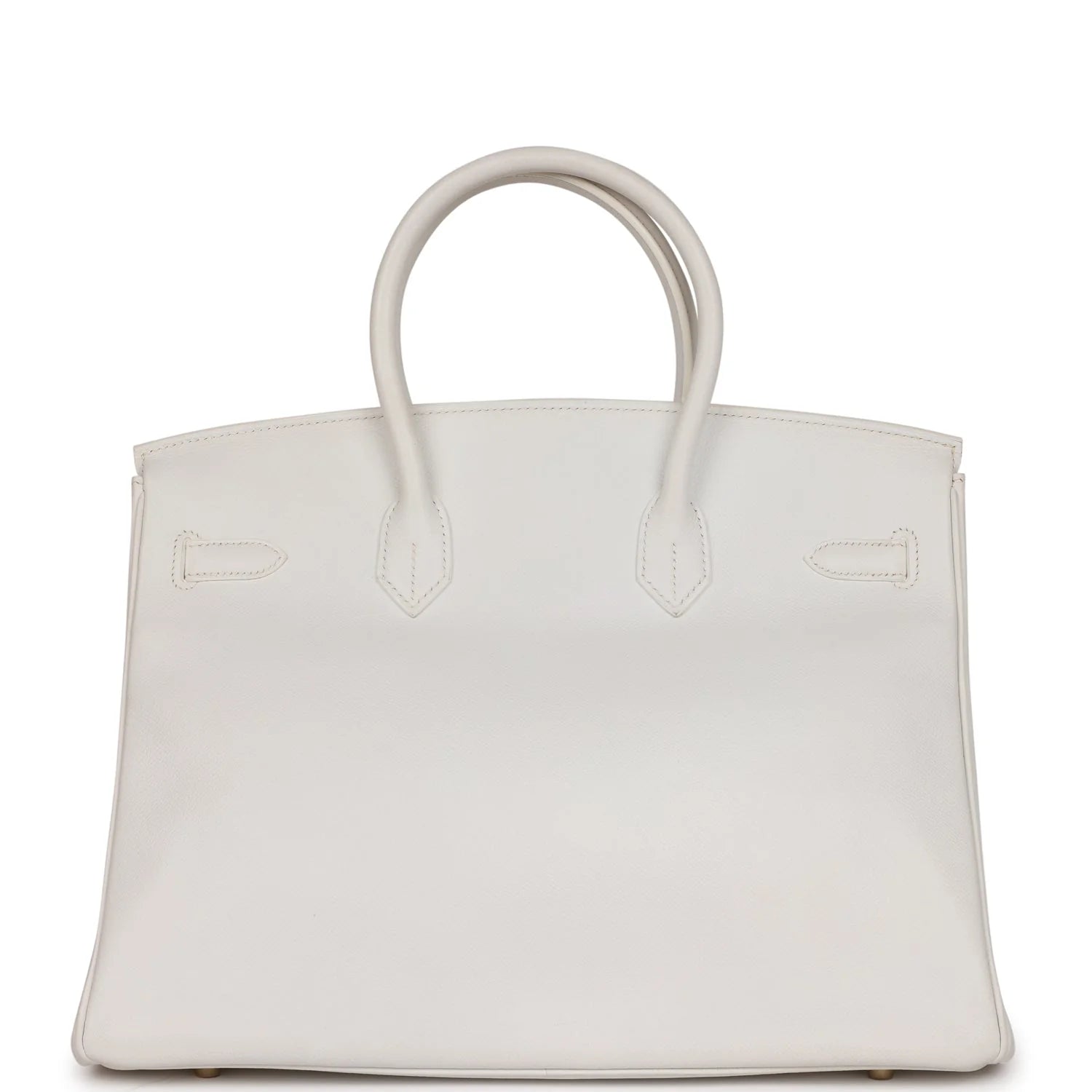 Pre-owned Birkin 35 White Epsom Gold Hardware J201