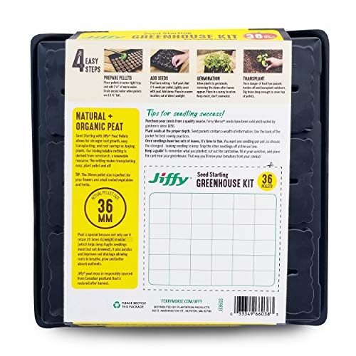 Seed Starting Tray Kit, 36 Cell with Peat Pellets, 3 Pack Q90398
