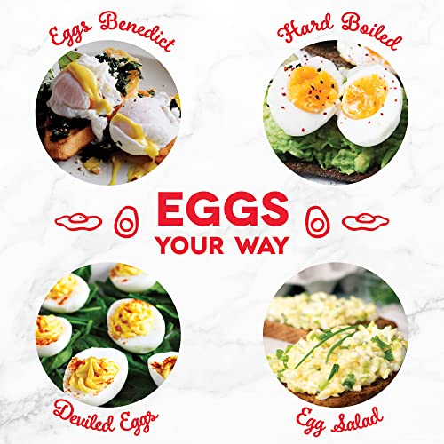 Rapid Egg Cooker for 6 Eggs, Hard Boiled, Poached, Scrambled, or Omelets, Auto Shut Off, Black G6815