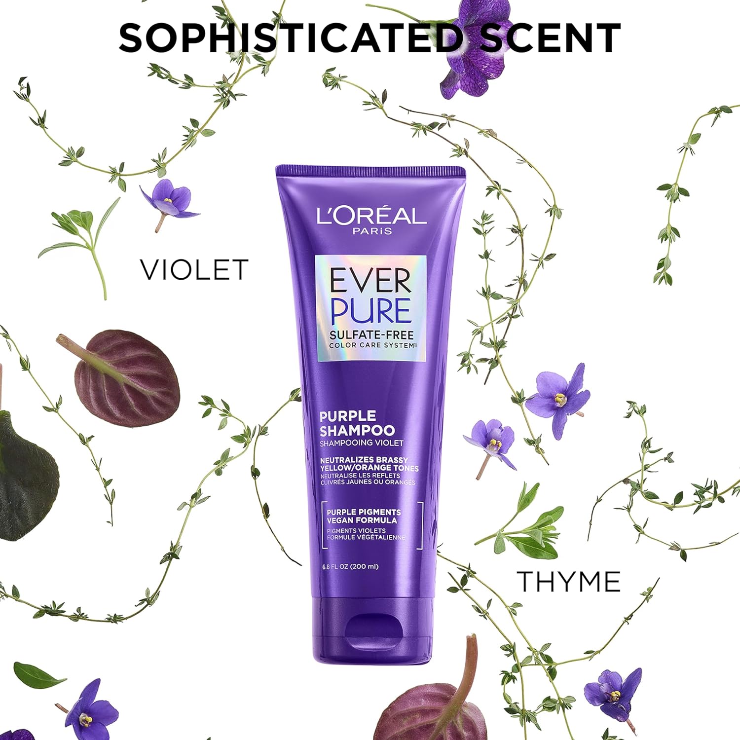Sulfate Free Purple Shampoo and Conditioner Set for Blonde or Silver Hair D2791