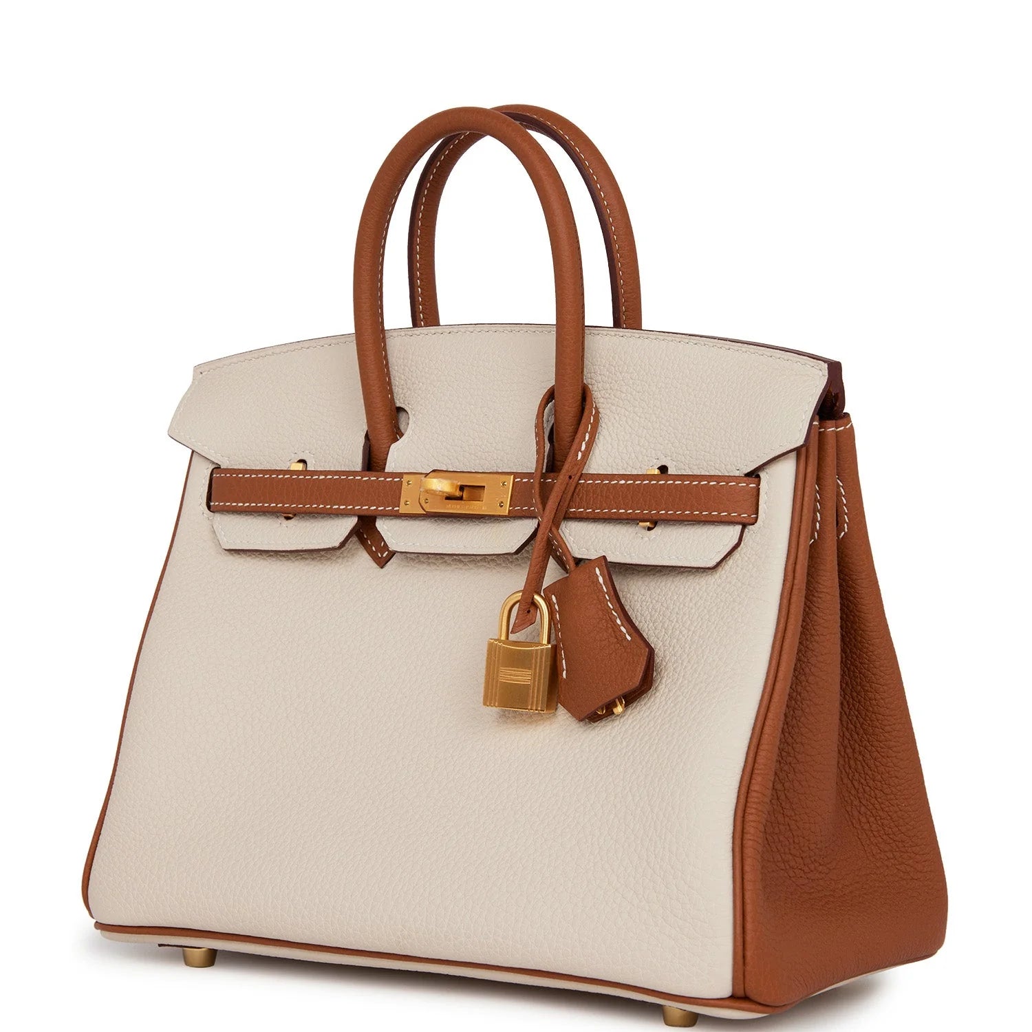 Birkin 25 Craie and Gold Togo Brushed Gold Hardware O89269