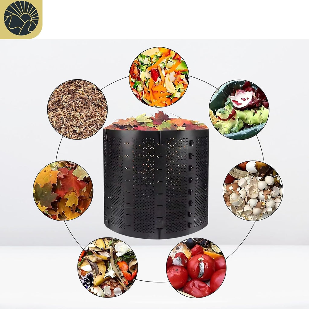Outdoor Compost Bin Large Capacity Easy Assembly J332