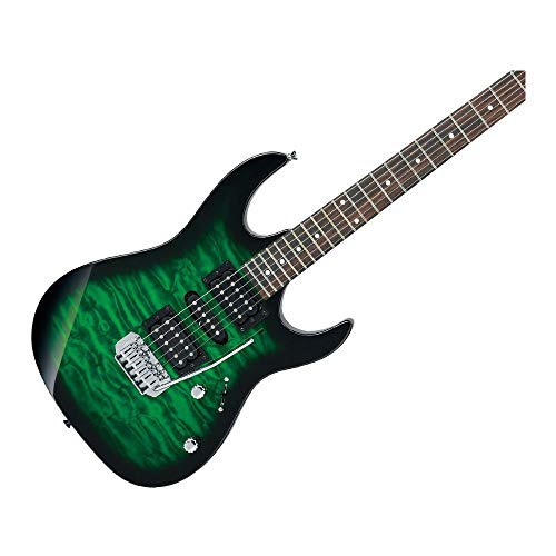 6 String Solid-Body Electric Guitar, Right, Transparent Green Burst Y714