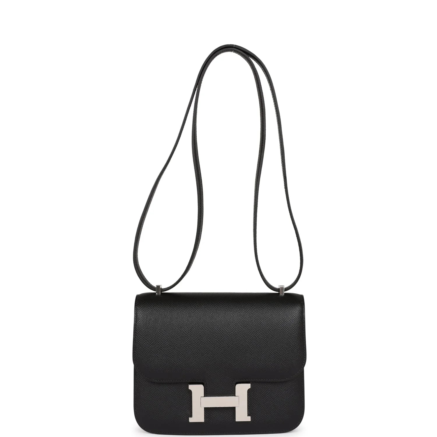 Black Epsom Leather Crossbody Bag F8619