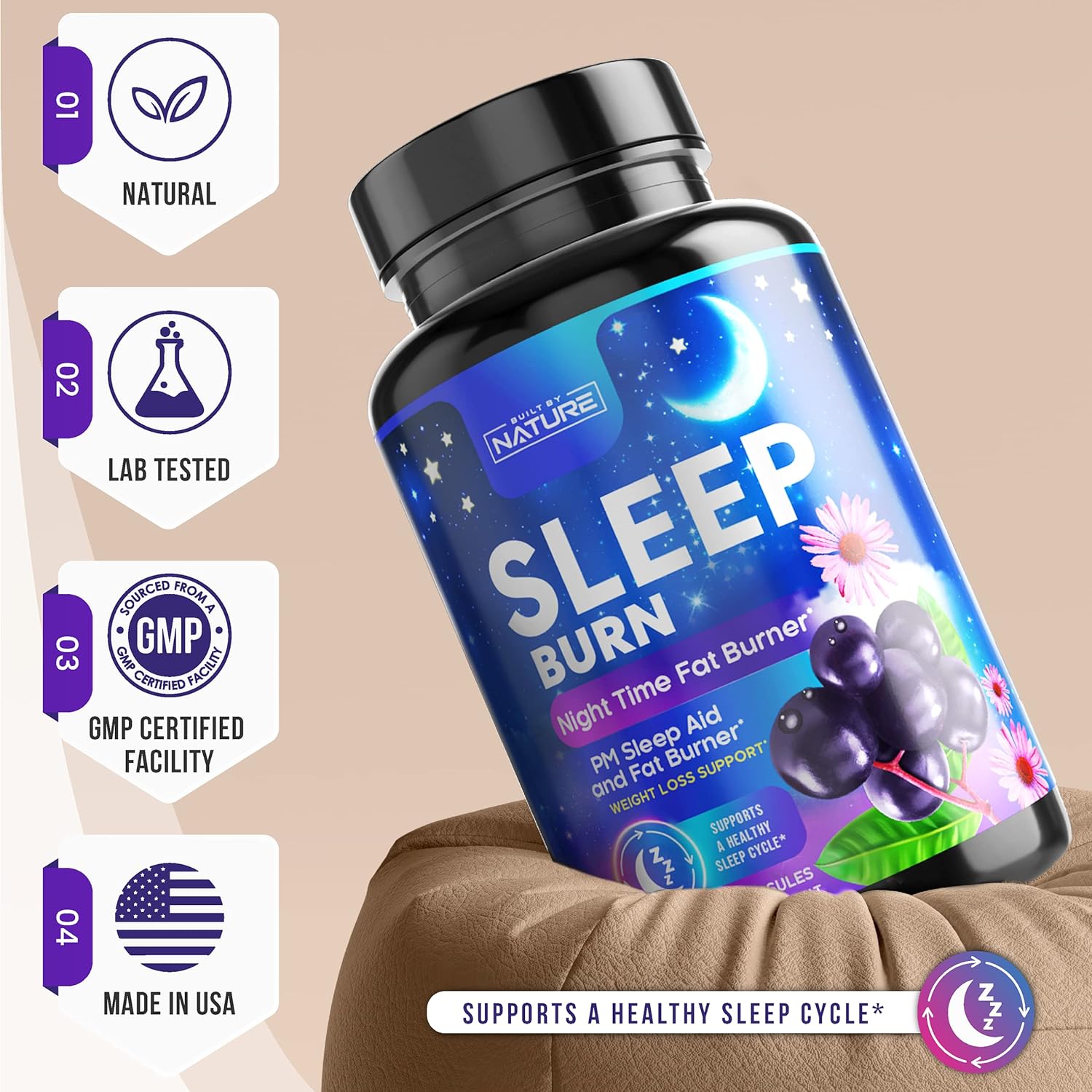 Night Time Fat Burner Sleep Support Capsules R71221