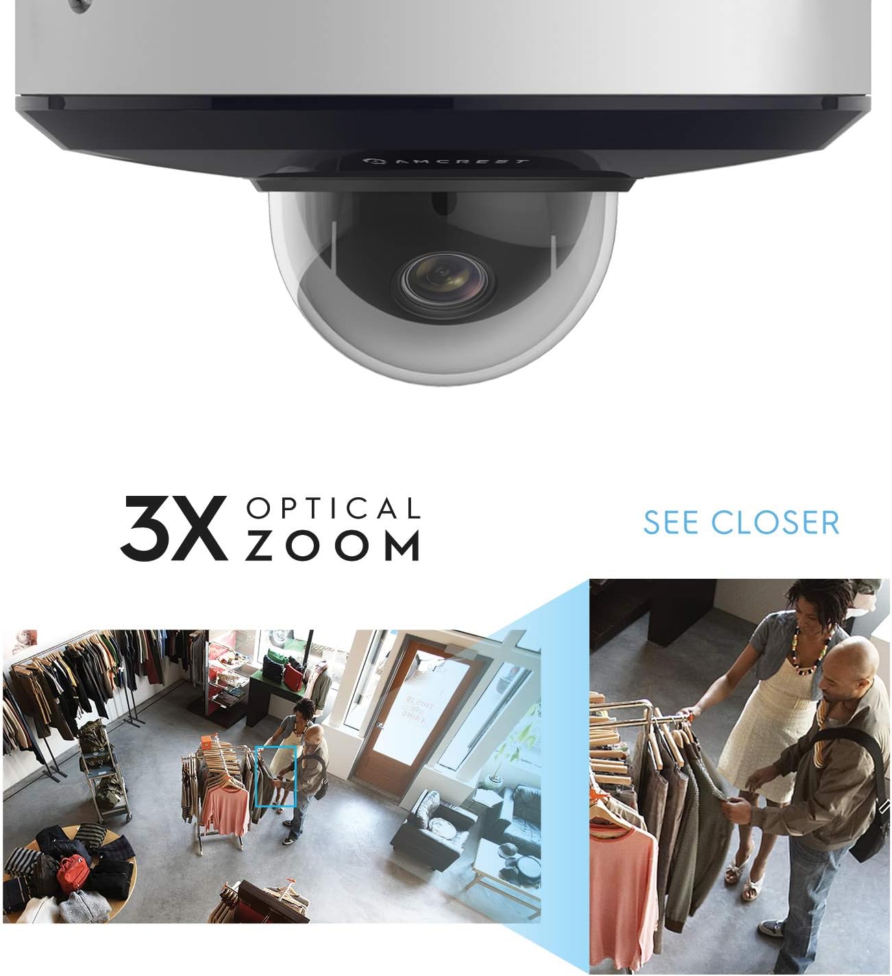 1080P PTZ Outdoor Dome IP PoE Camera with 3X Optical Zoom Q900366