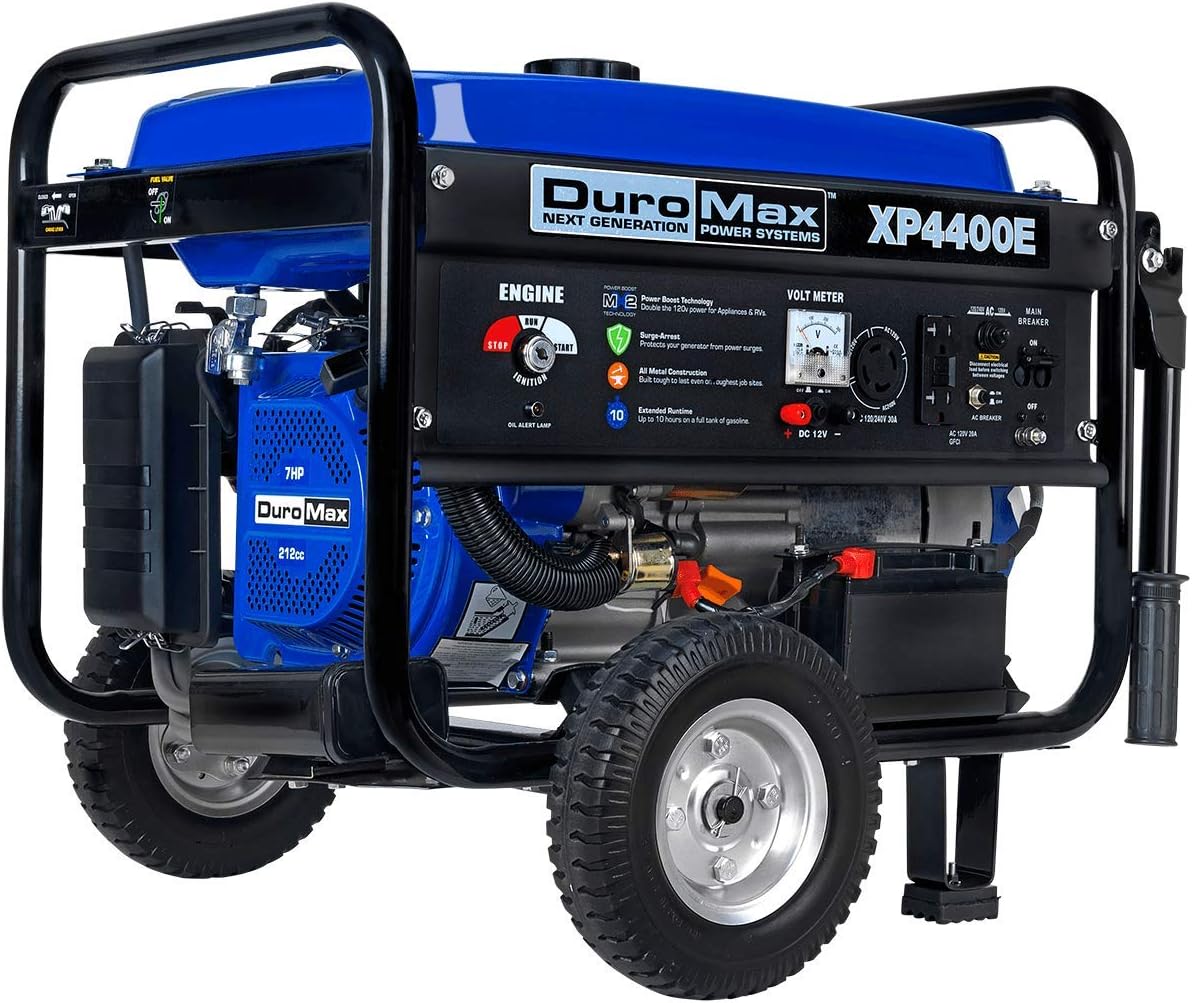 Dual Fuel Portable Generator 4400 Watt Gas or Propane Powered Electric Start M92121