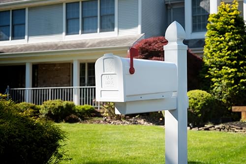 Galvanized Steel Post Mount Mailbox, Medium, Black M4668