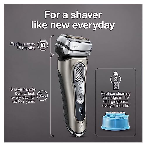 Electric Shaver for Men with Clean & Charge Station and Travel Case L344116
