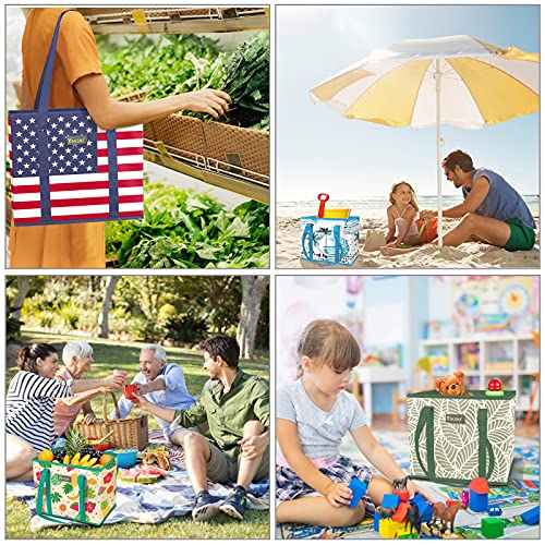 Reusable Grocery Bags, Foldable Shopping Bags with Reinforced Bottom R36565