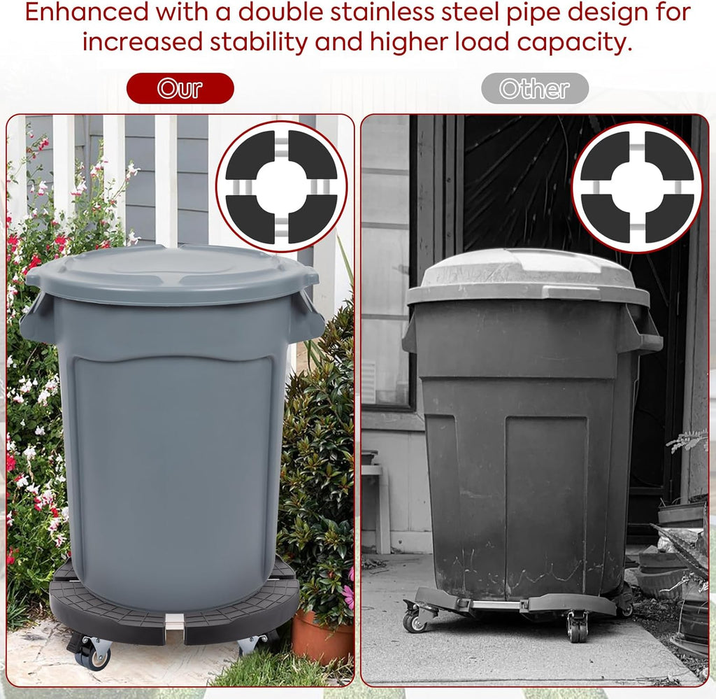 Plant Caddy with Wheels Heavy Duty, Adjustable 15.7-22in, Dual Lockable Casters U521
