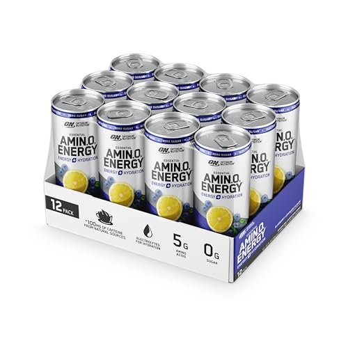 Sparkling Hydration Drink with Electrolytes and Caffeine, Sugar Free, Juicy Strawberry, 12 Pack Y10010
