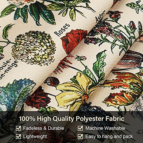 Vintage Botanical Tapestry 52 x 13 Inch Vertical Wall Hanging R795