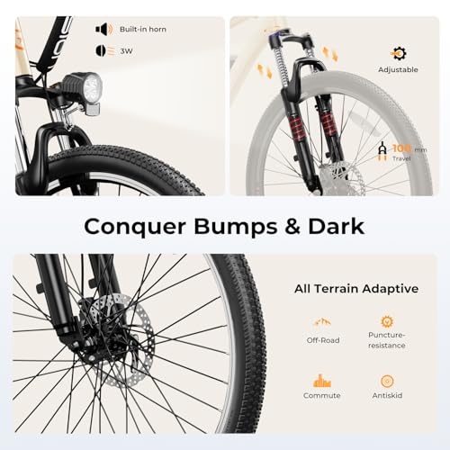 Electric Bike for Adults with 500W Motor, 40 Miles Range, 7-Speed G9578