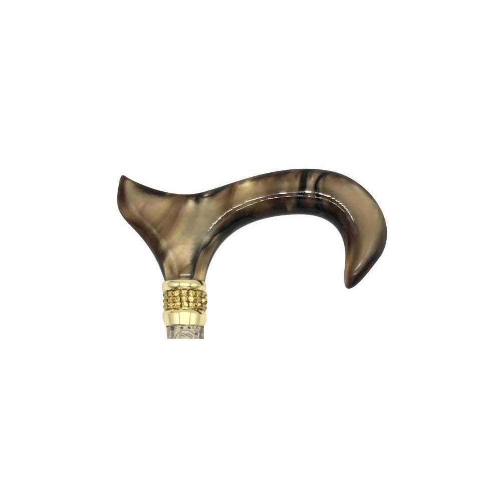 Adjustable Khaki Rhinestone Walking Cane Z1793