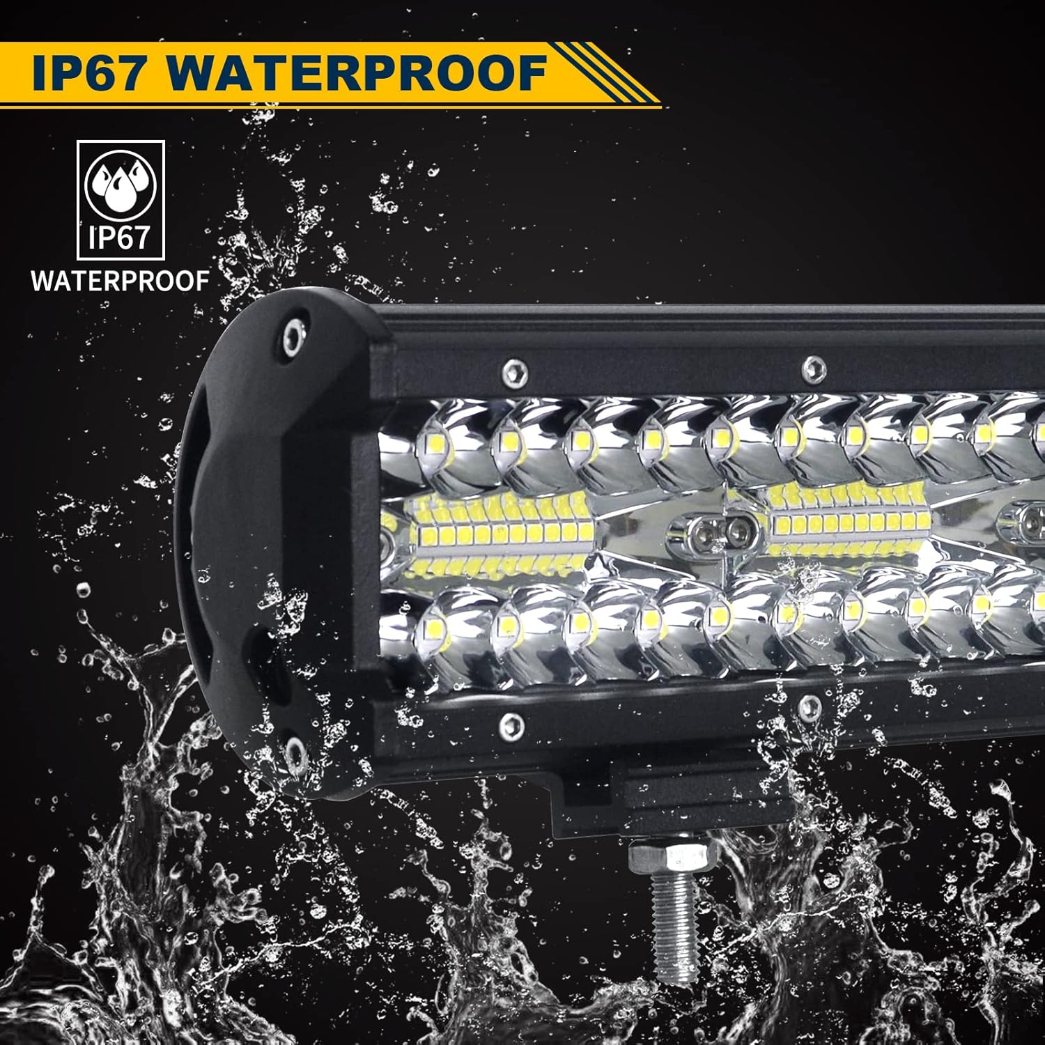 20 inch 420W LED Light Bar Spot Flood Combo Triple Row Driving Light with Wiring Harness Kit Y457109