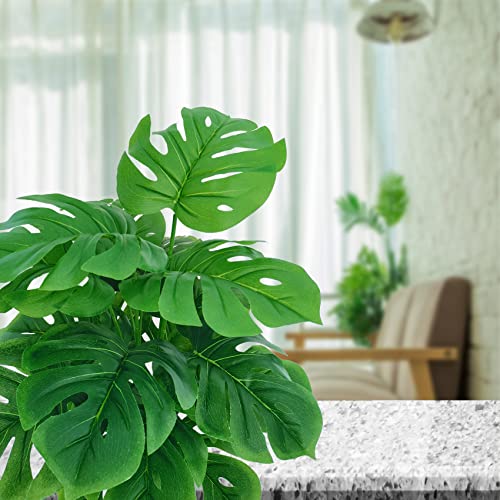 Set of 2 Artificial Areca Palm Plants in Pots, 32 Inch Fake Tropical Palm Trees L9885
