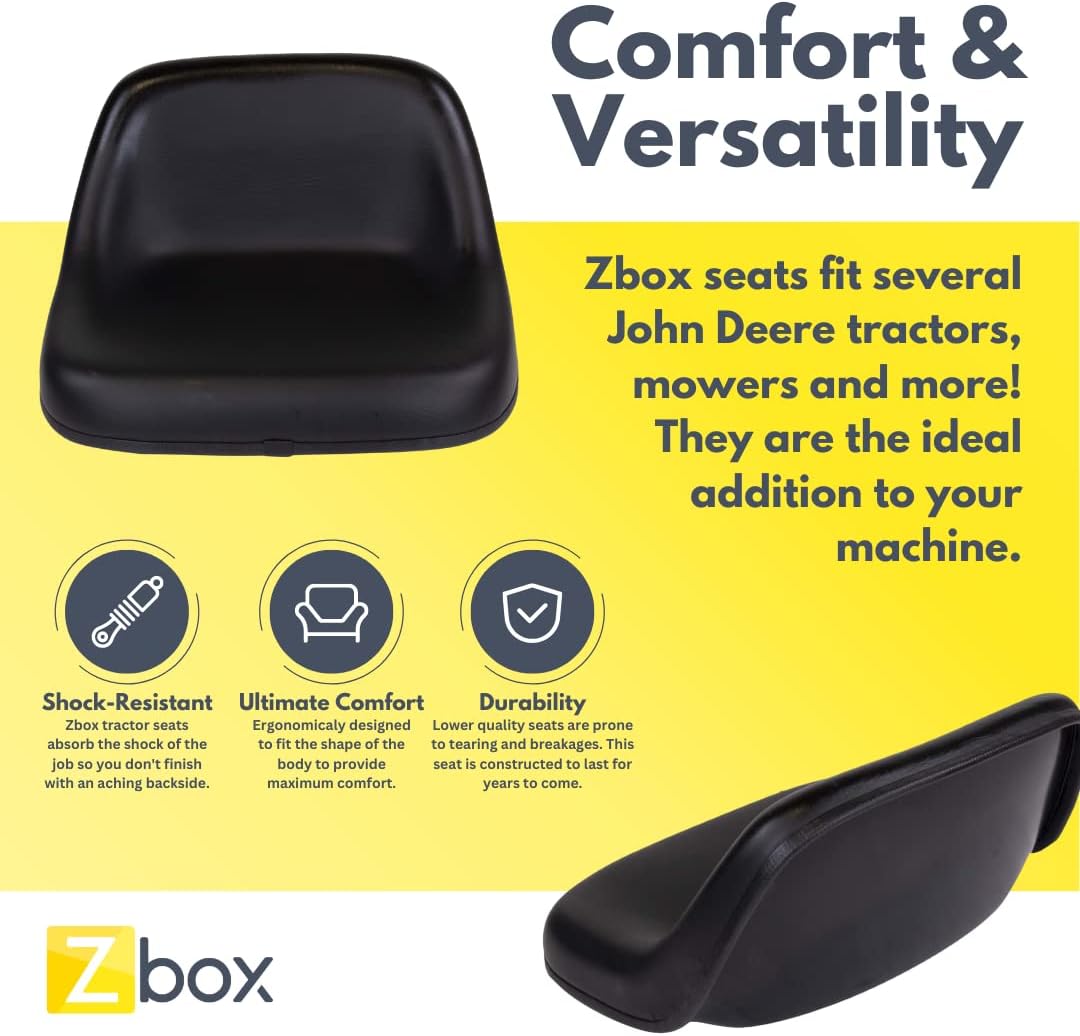 High Back Universal Lawn Mower Tractor Seat Replacement, Black A72437
