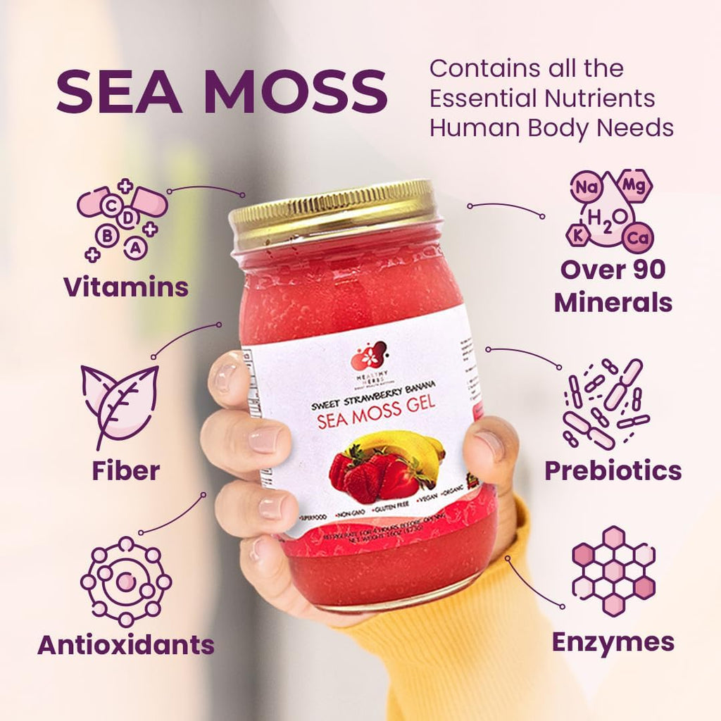 Sea Moss Gel Tropical Starter Bundle, Wildcrafted Superfood with Vitamins & Minerals, 3-Pack N1381