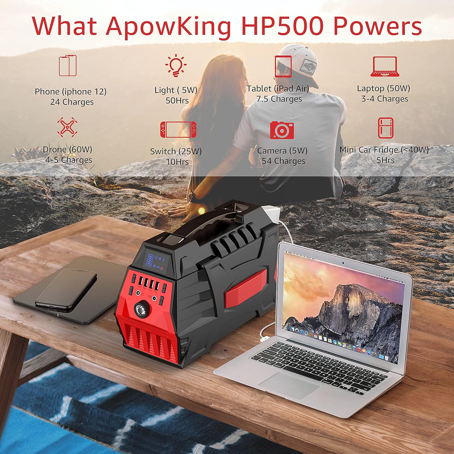 Portable Power Station 296Wh Solar Generator with 110V AC Outlet R51986