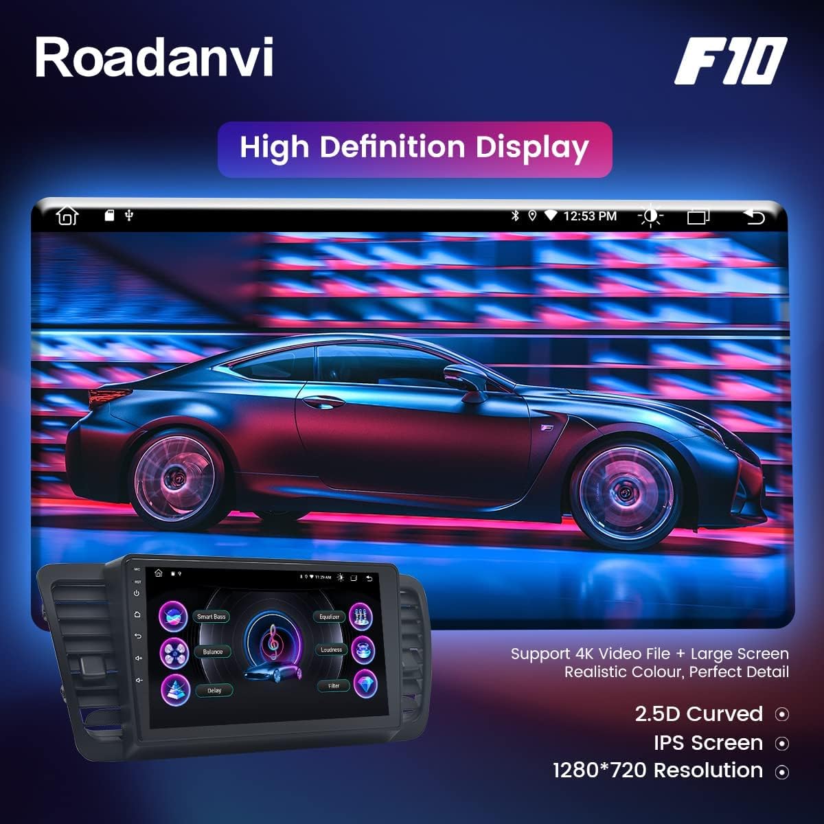 Car Stereo Bluetooth Radio with Carplay Android Auto Touch Screen Z540278
