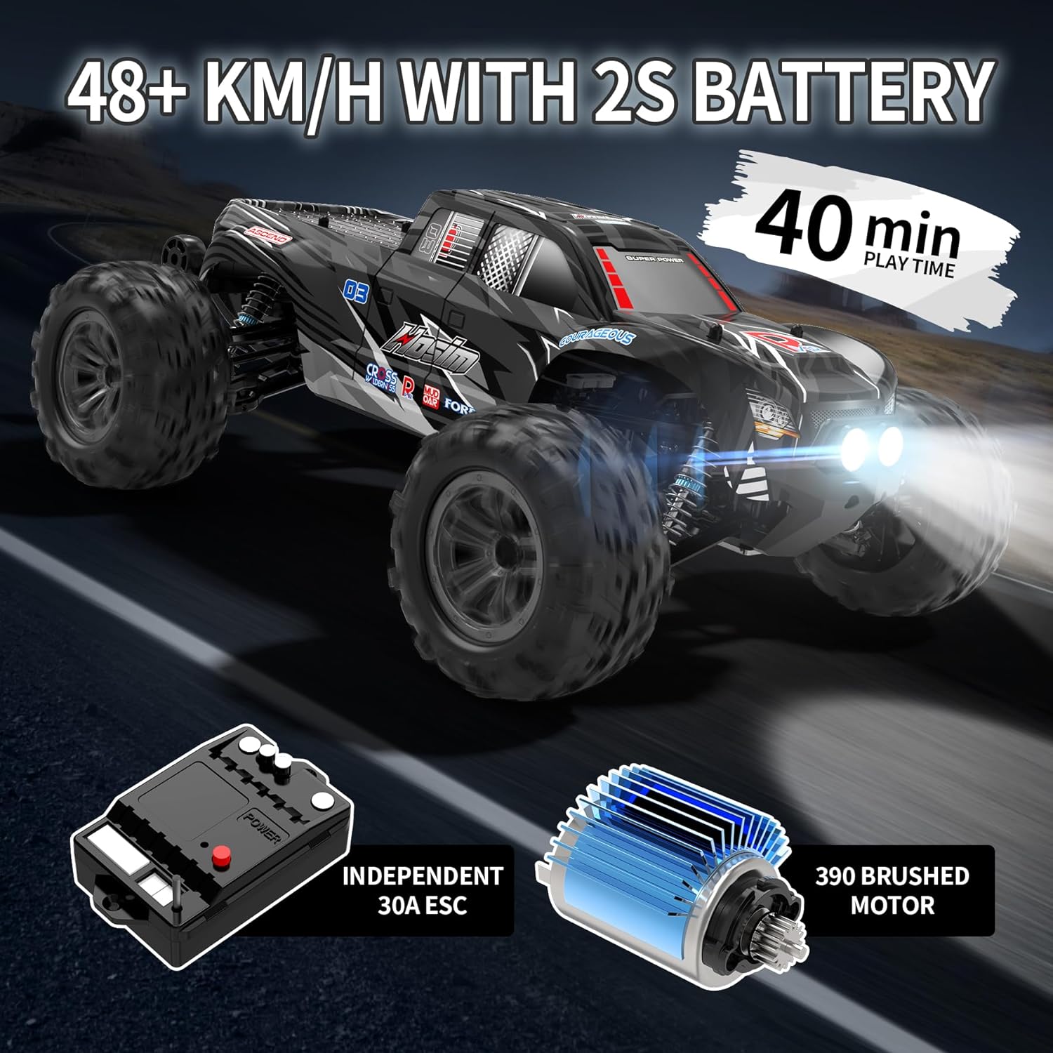 RC Cars for Adults 1:10 Scale Remote Control Car & 1:14 Fast RC Truck F374