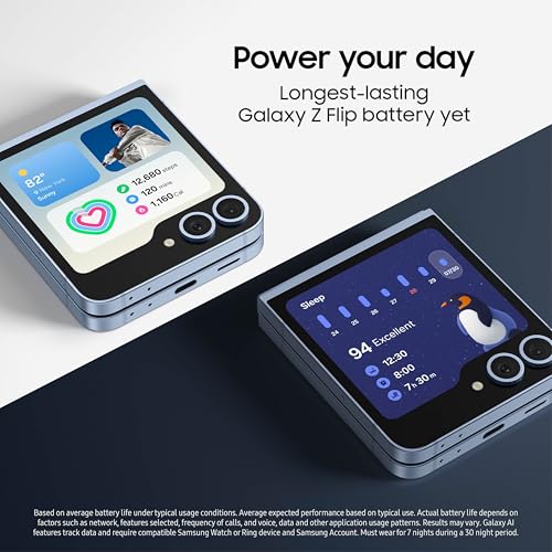 Galaxy Z Flip 6 AI Cell Phone, 256GB Unlocked Android Smartphone, Foldable Design U83954