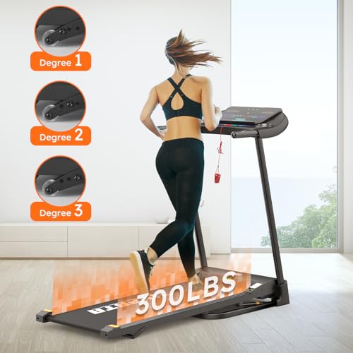 Folding Electric Treadmill with Incline for Home Running and Walking Y5096