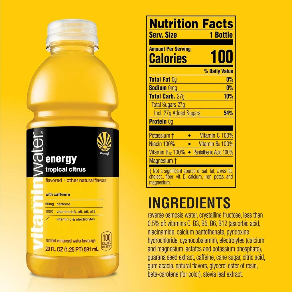 Flavored Water Variety Pack, 20 Fl Oz Bottles, Nutrient Enhanced with Vitamins and Electrolytes W305