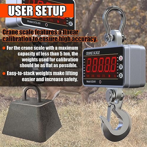Digital Crane Scale 2200lb Heavy Duty with Remote Control I9150