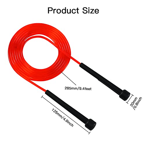 10 Pack PVC Jump Rope for Cardio Fitness, Adjustable Skipping Rope for Women Men Kids, 9 Feet T49911