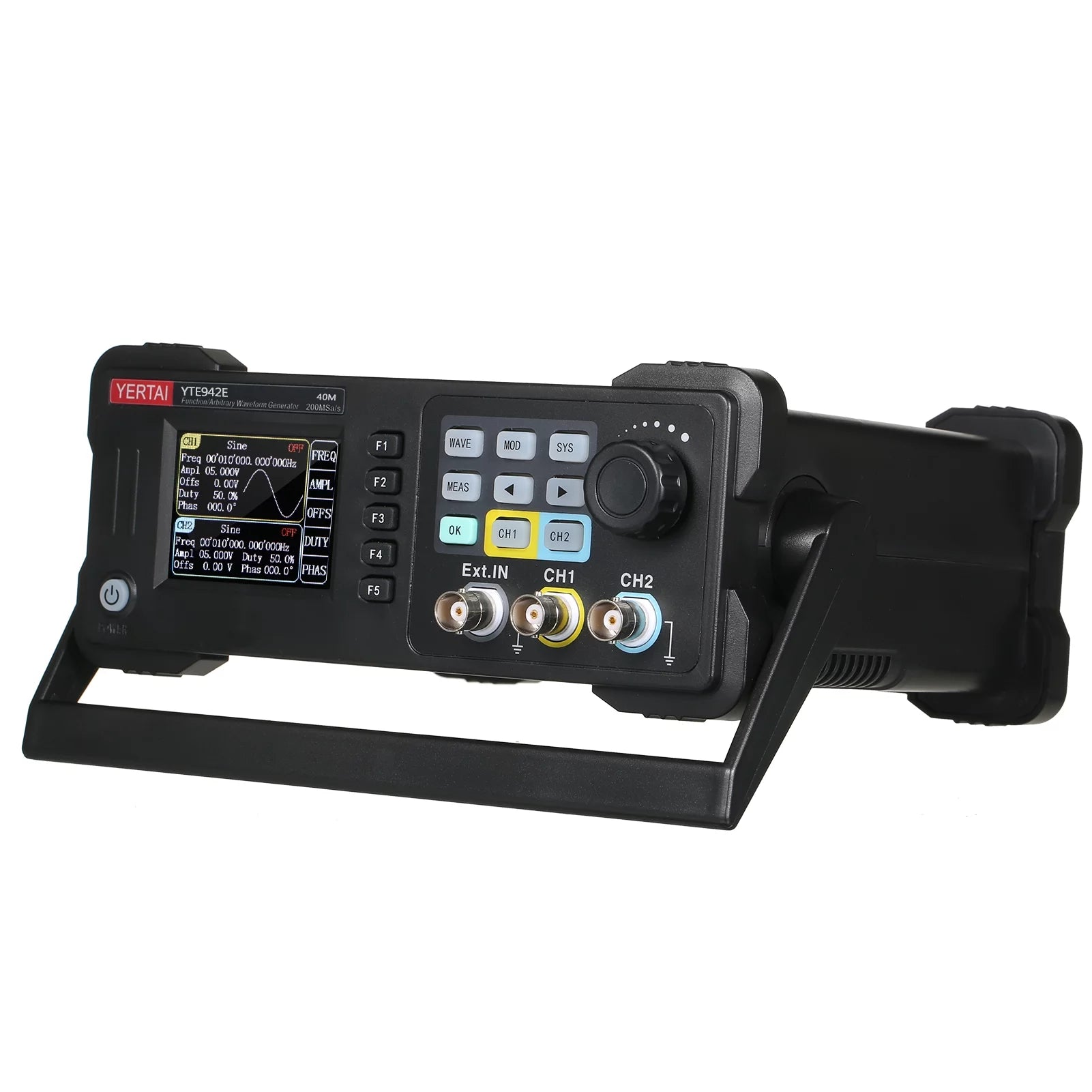 Portable Dual channel Function Arbitrary Waveform Generator, 200MSa/S Sampling Rate, 8k Storage Depth, 2.4 inch TFT LCD, Oscilloscope - Radiant Selections