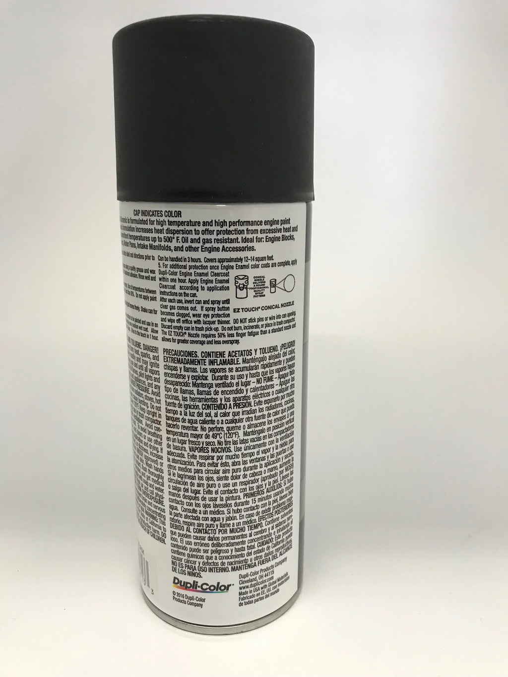 Engine Enamel Paint with Ceramic, Flat Black, 12oz Aerosol E141
