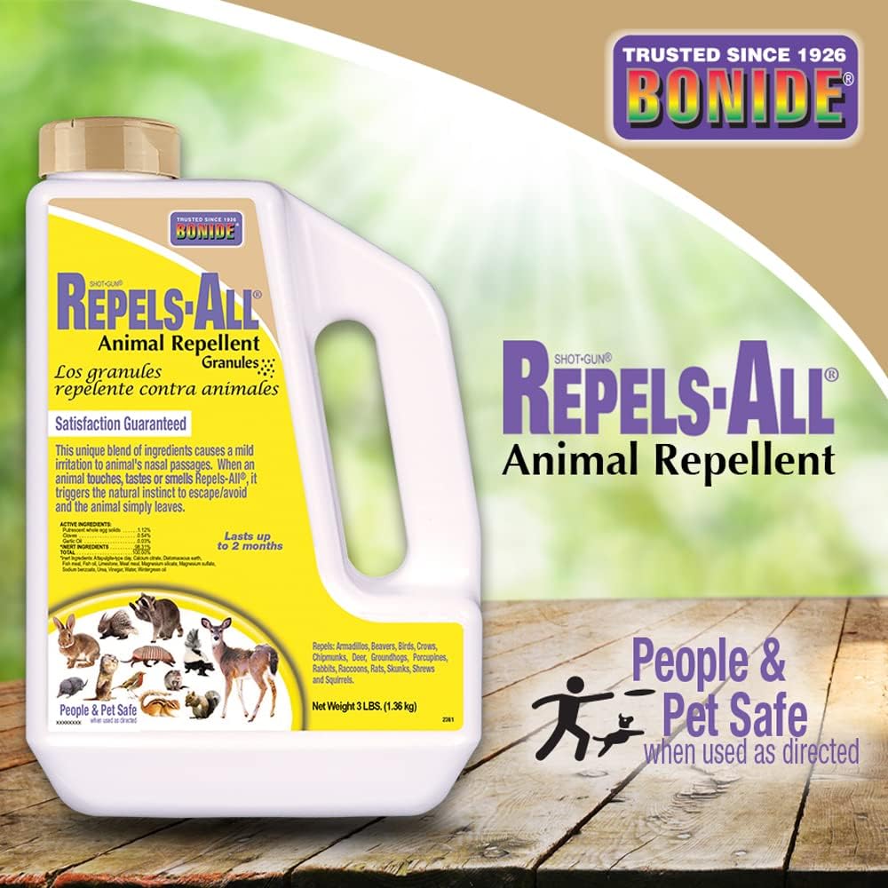 Animal Repellent Granules for Lawn & Garden, Deer and Rabbit Deterrent, 3 lbs (Pack of 2) T87230