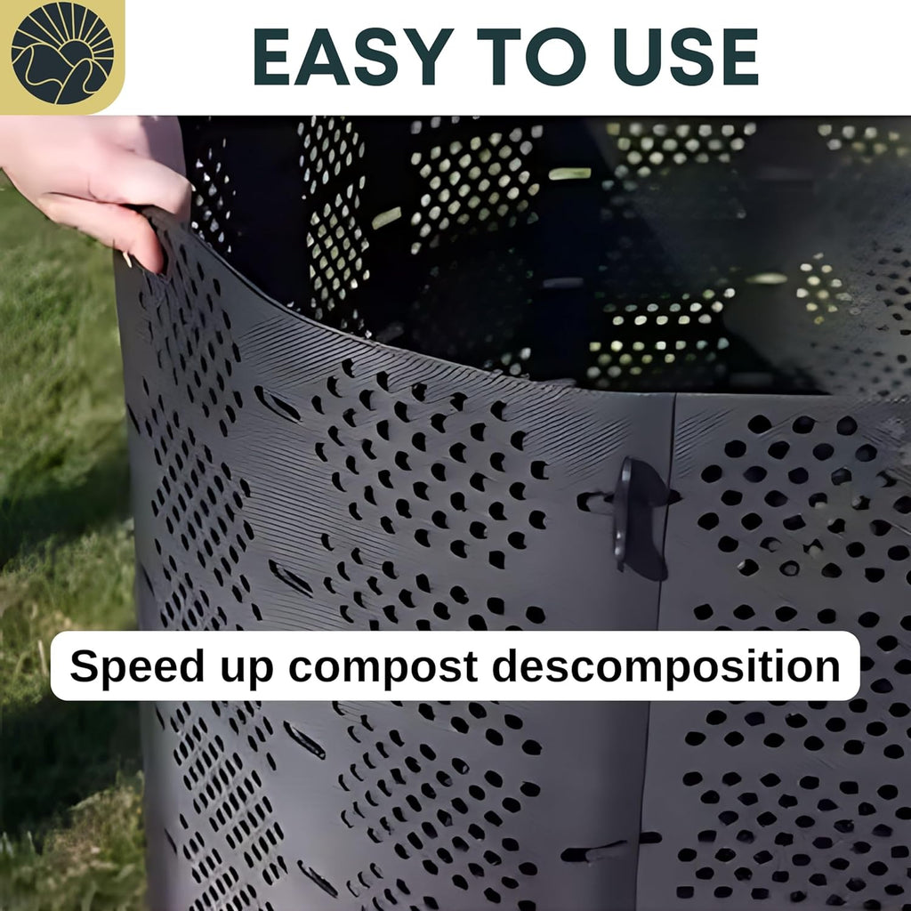 Outdoor Compost Bin Large Capacity Easy Assembly J332
