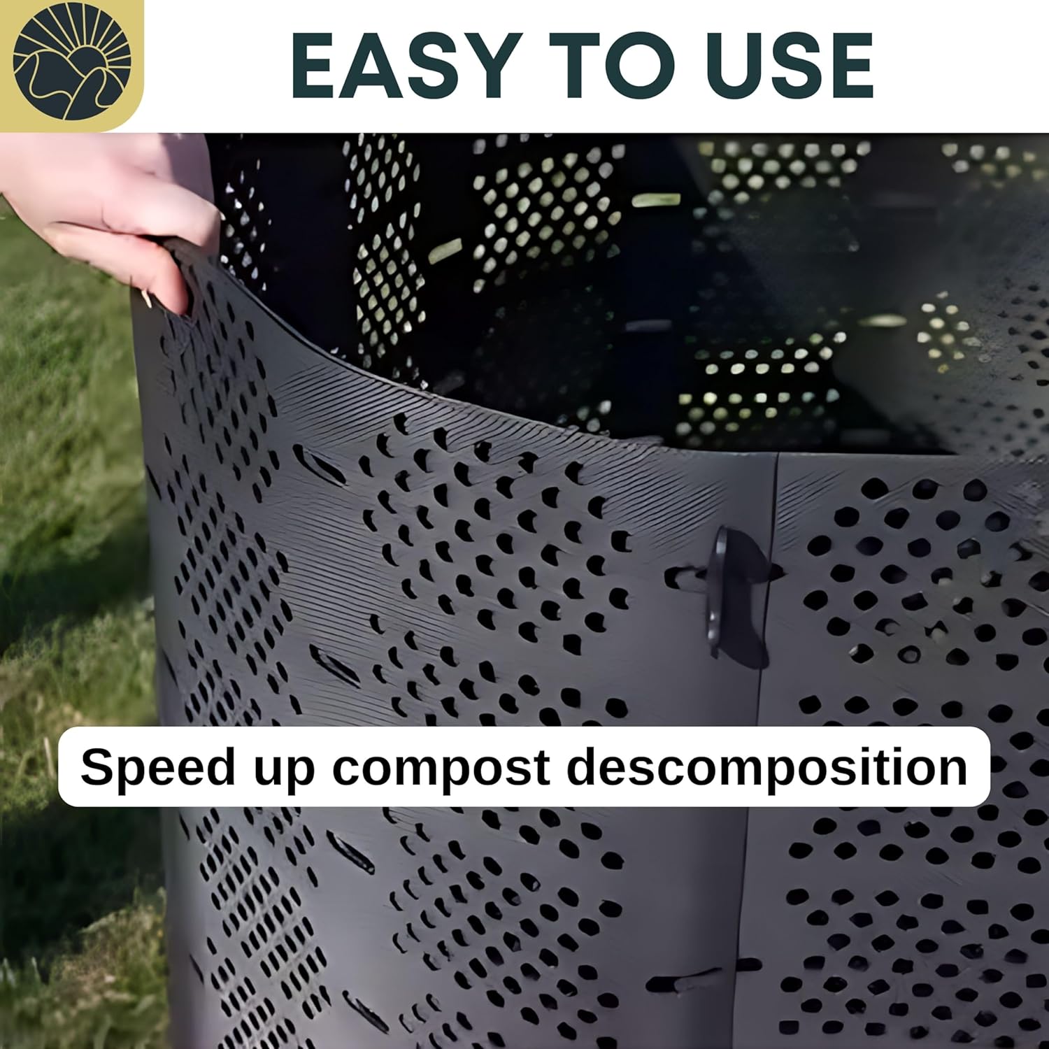 Outdoor Compost Bin Large Capacity Easy Assembly J332