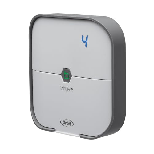4-Zone Smart Sprinkler Controller, Gray E7109