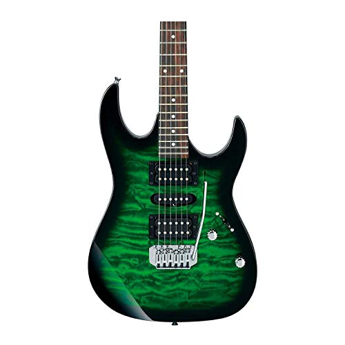 6 String Solid-Body Electric Guitar, Right, Transparent Green Burst Y714