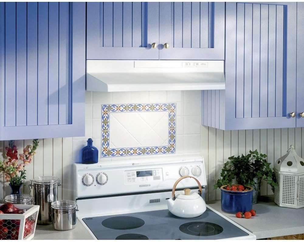 Under-Cabinet Convertible Range Hood with 2-Speed Exhaust Fan and Light, 210 CFM, White Z914115