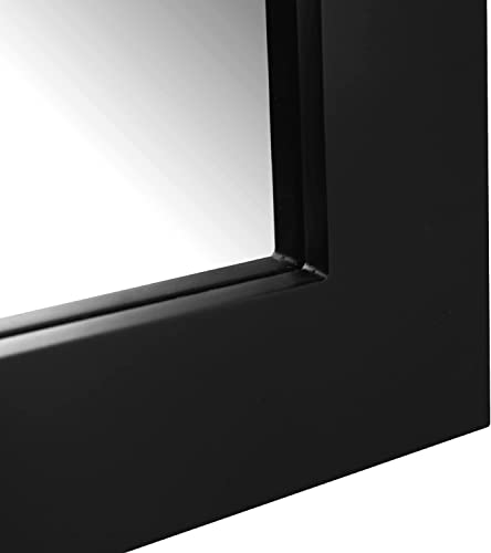 Farmhouse Rectangle Wall Mirror with Solid Wood Frame 28" x 22" Z840697