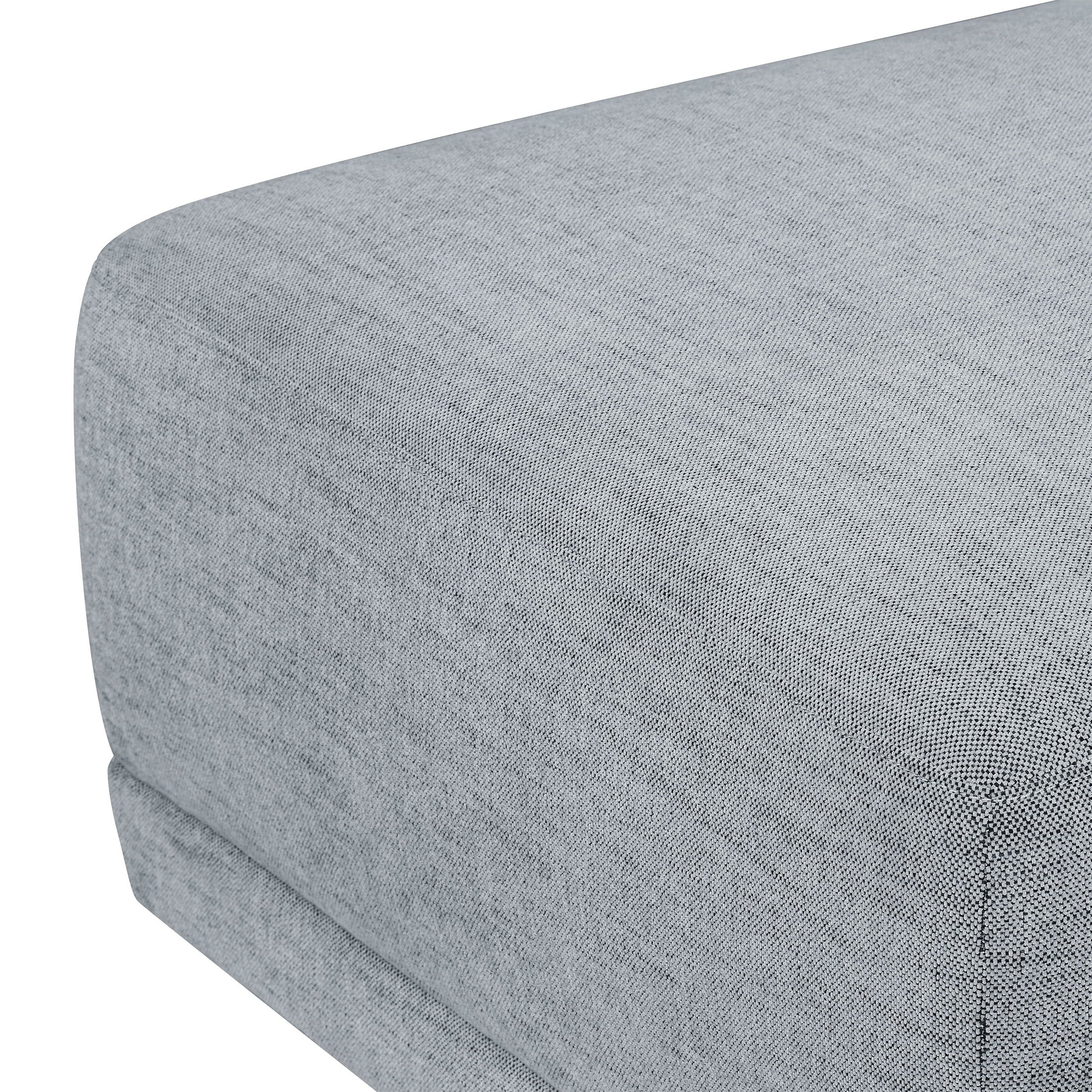 Modular Sectional Sofa with Ottoman, Gray Fabric C120