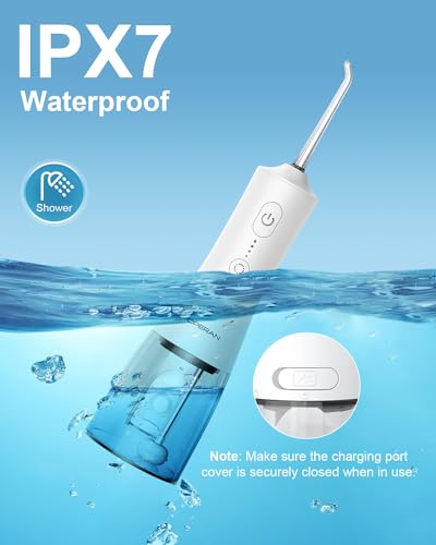 Cordless Water Flosser 300ml Rechargeable Oral Irrigator with 4 Modes and 4 Jet Tips D7941