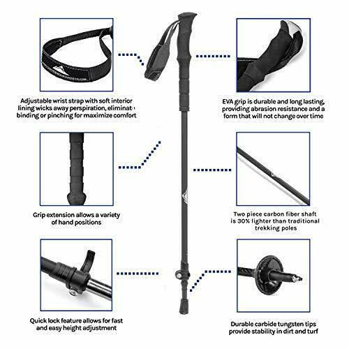 Ultralight Carbon Fiber Hiking Trekking Poles T12960