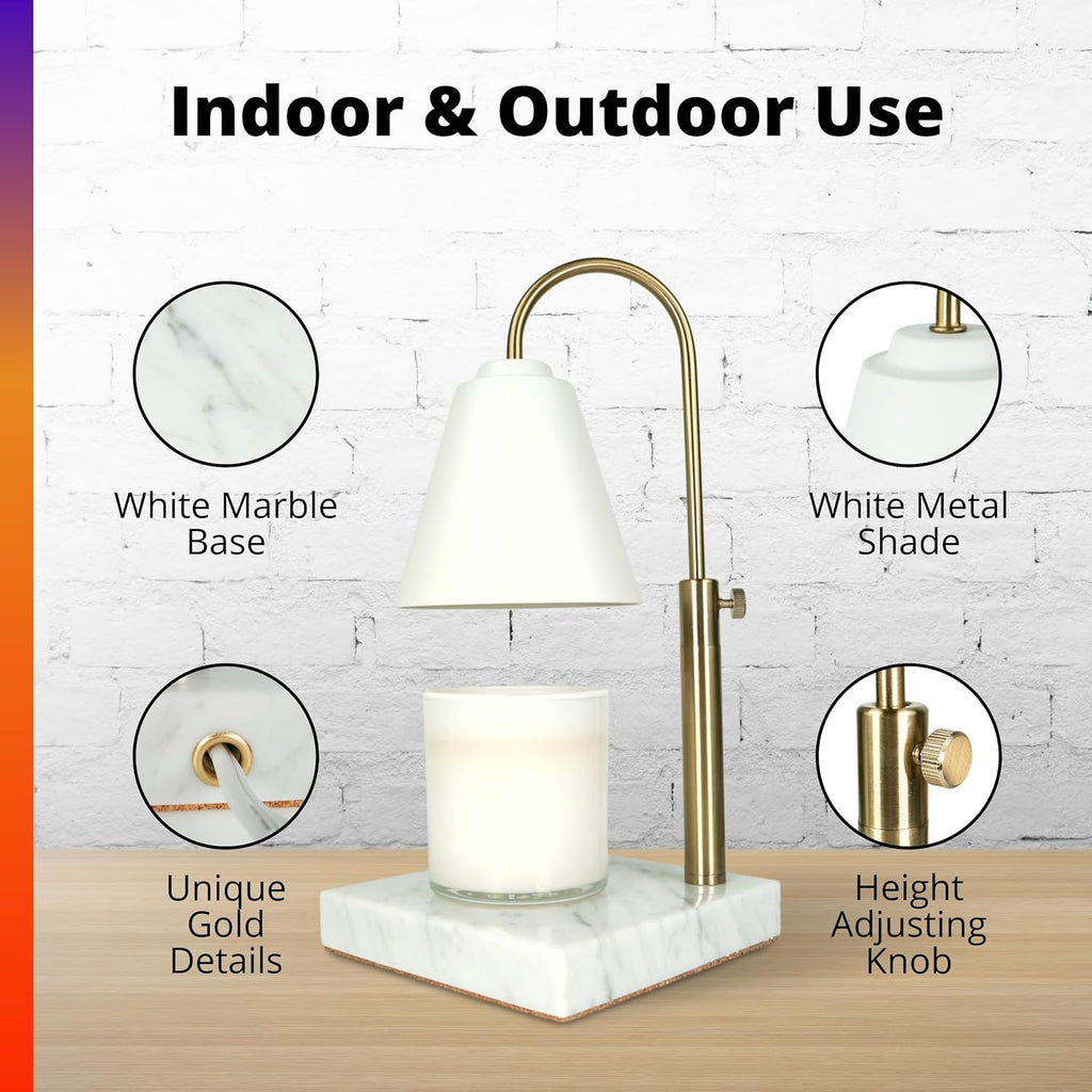 Candle Warmer Lamp with Dimmer, Marble Base, for Living Room S716