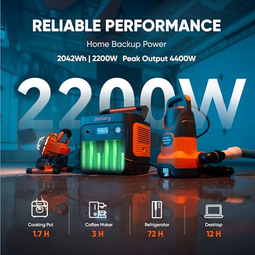 Portable Power Station 2042Wh LiFePO4 Solar Generator W377397