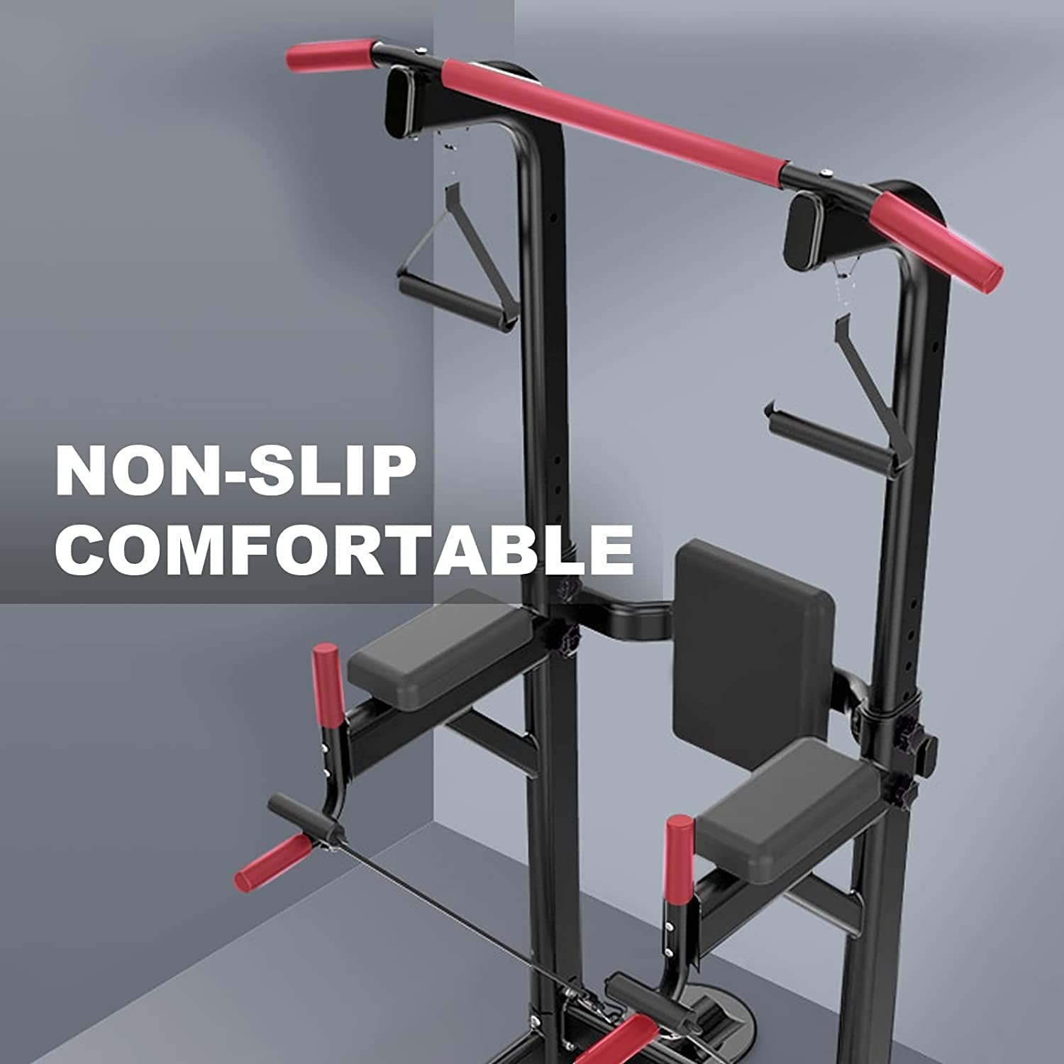 Adjustable Height Pull Up Bar Stand with Dip Station H497
