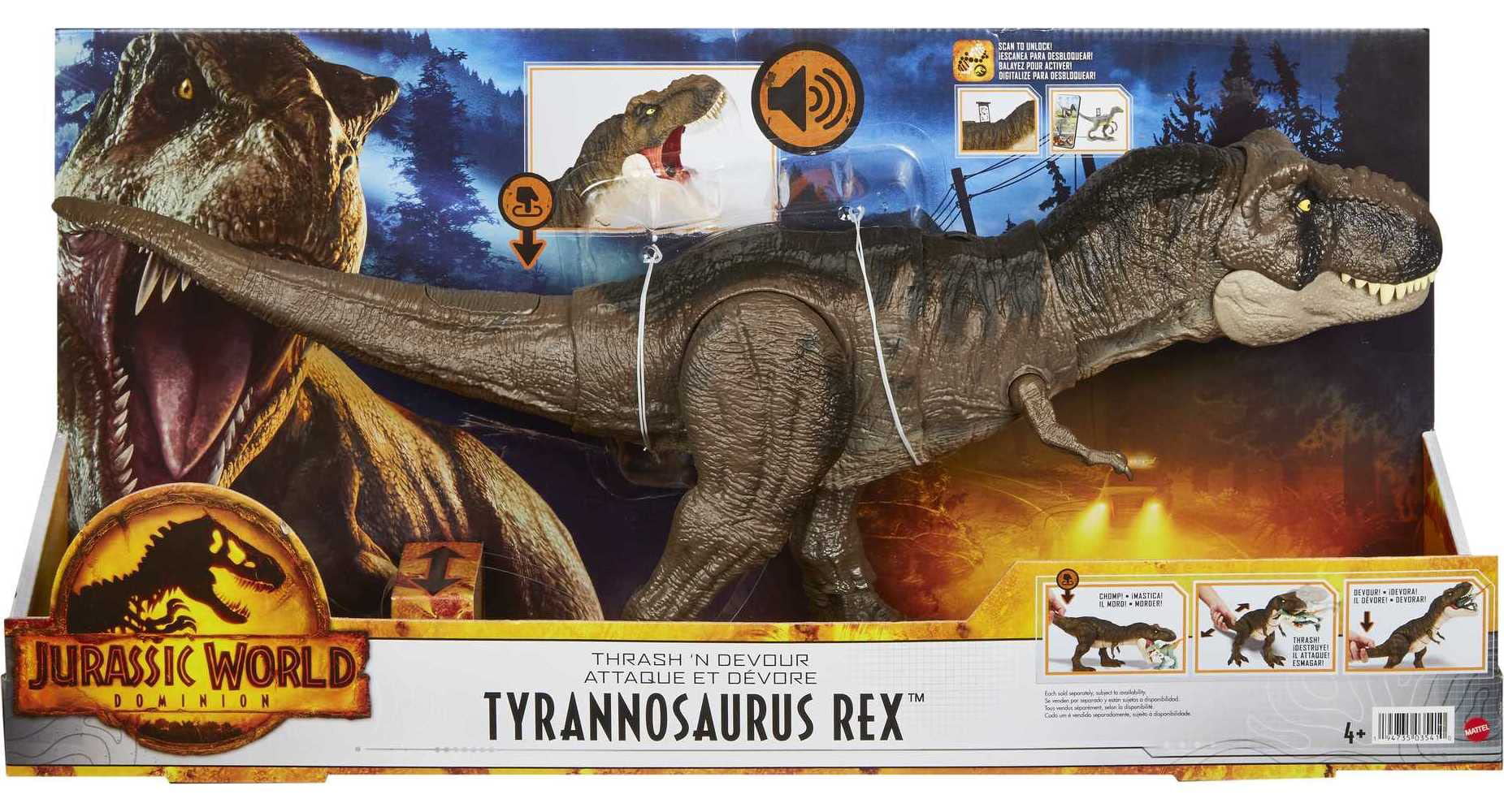 Tyrannosaurus Rex Dinosaur Action Figure 21 in Long with Sound T329476