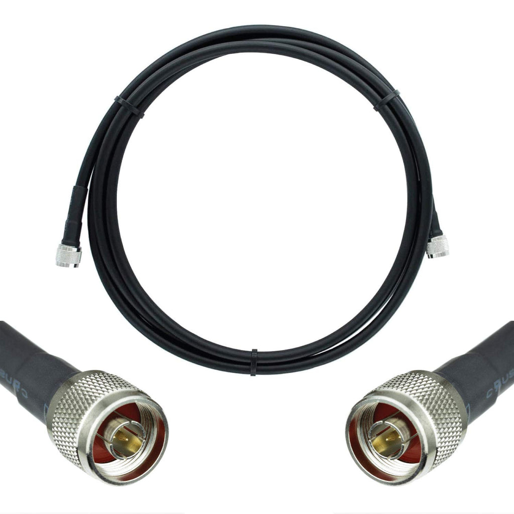 50-ohm Black Coax Cable - Low Loss Coaxial 500 Ft Z73175